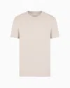 Armani Exchange Regular Fit Pima Cotton T-shirt In Beige