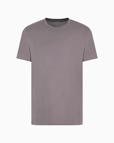 Armani Exchange Regular Fit Pima Cotton T-shirt In Grey