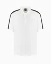 Armani Exchange Regular Fit Piquet Polo With Shoulder Bands In White
