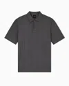 Armani Exchange Regular Fit Polo Shirt In Mercerised Cotton In Gray