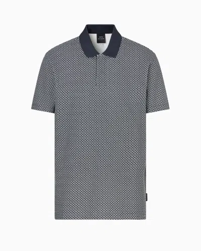 Armani Exchange Regular Fit Polo Shirt In Stretch Jersey In Blau