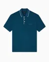 Armani Exchange Regular Fit Polo Shirt In Stretch Jersey In Blue