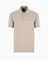 Armani Exchange Regular Fit Polo Shirt With Signature Logo In Neutral