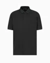 Armani Exchange Regular Fit Polo Shirt With Tone-on-tone Allover Logo In Green