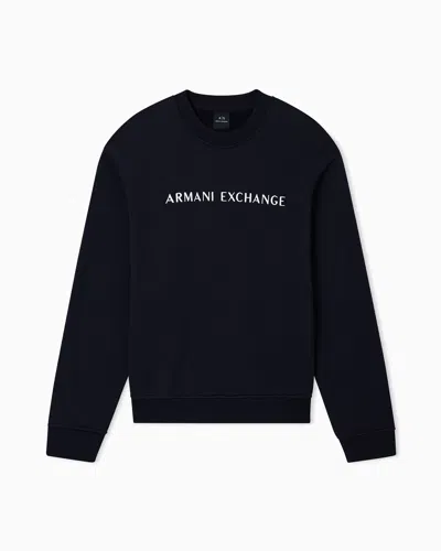 Armani Exchange Regular Fit Polo Shirt With Zip And Contrasting Bands In Blue