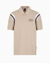 Armani Exchange Regular Fit Polo With Contrasting Stripes In Beige