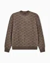 Armani Exchange Regular Fit Pullover In Viscose Blend In Brown