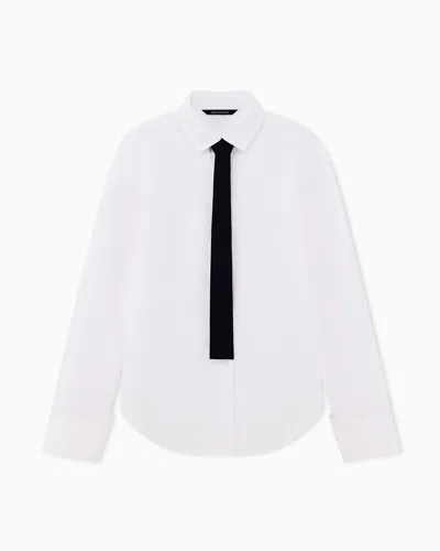 Armani Exchange Regular Fit Shirt Cotton Popeline In White