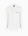 Armani Exchange Official Store Regular Fit Shirt In Stretch Satin Cotton In White