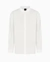 Armani Exchange Regular Fit Cotton And Lyocell Shirt In White