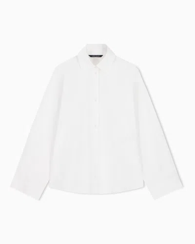 Armani Exchange Regular Fit Shirt Organic Cotton Poplin In Multi