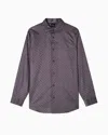 Armani Exchange Regular Fit Shirt With Allover Logo In Purple