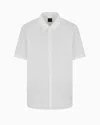 Armani Exchange Regular Fit Short Sleeve Shirt In Weiss