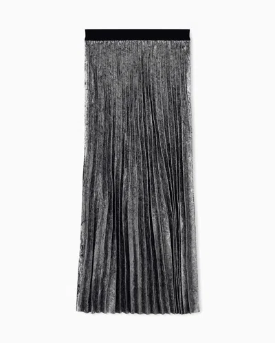 Armani Exchange Regular Fit Skirt In Crinkle Fabric In Grey