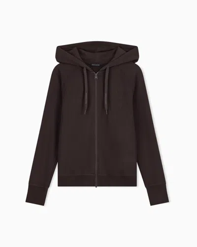 Armani Exchange Regular Fit Sweatshirt In Cotton French Terry In Brown