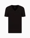 Armani Exchange Basic V-neck T-shirt In Black