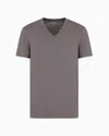 Armani Exchange Regular Fit T-shirt In Pima Cotton Jersey In Gray