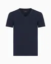 Armani Exchange V-neck T-shirt In Navy Blue