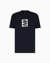 Armani Exchange Regular Fit T-shirt With Abstract Logo In Navy_blue