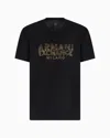 Armani Exchange Regular Fit T-shirt With Blurred Logo Effect In Black