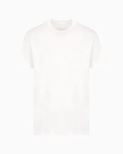 Armani Exchange Regular Fit T-shirt With Blurred Logo Effect In White