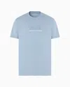 Armani Exchange Regular Fit T-shirt With Embossed Logo In Blue