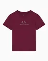 Armani Exchange Regular Fit T-shirt With Graphic Logo In Burgundy