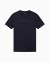 Armani Exchange Regular Fit T-shirt With Round Logo In Blue