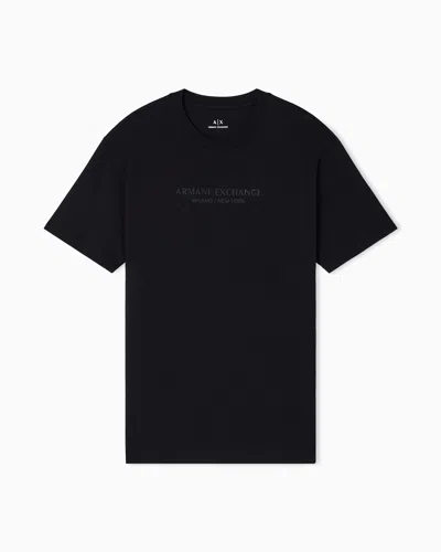 Armani Exchange Regular Fit T-shirt With Logo In Black