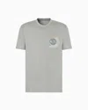 Armani Exchange Regular Fit T-shirt With Logo And Patch On The Chest In Grey