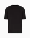 Armani Exchange Regular Fit T-shirt With Logo Bands In Black