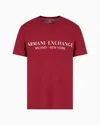 Armani Exchange Regular Fit T-shirt With Logo In Burgundy
