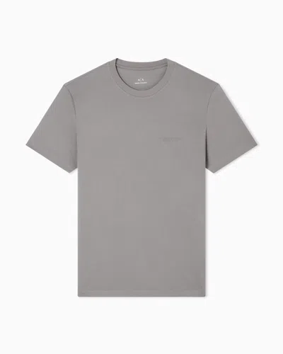 Armani Exchange Regular Fit T-shirt With Logo In Gray