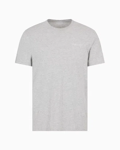 Armani Exchange Regular Fit T-shirt With Logo In Gray