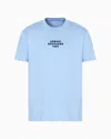 Armani Exchange Regular Fit T-shirt With Logo Lettering In Light Blue