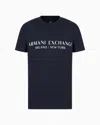 Armani Exchange Regular Fit T-shirt With Logo In Navy Blue