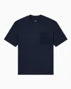Armani Exchange Regular Fit T-shirt With Logo Pocket In Blue