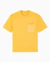 Armani Exchange Regular Fit T-shirt With Logo Pocket In Yellow