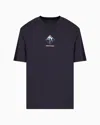 Armani Exchange Regular Fit T-shirt With Logo Print In Navy Blue
