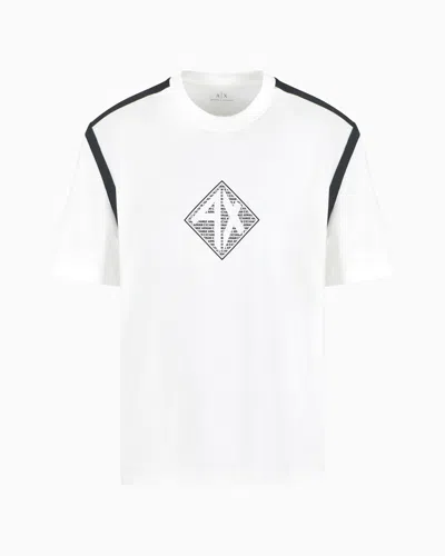 Armani Exchange Regular Fit T-shirt With Logo Print In White