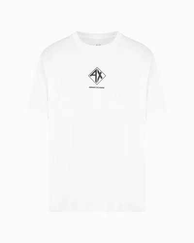 Armani Exchange Regular Fit T-shirt With Logo Print In White