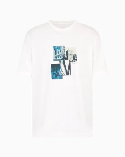 Armani Exchange Regular Fit T-shirt With Photo Print In White