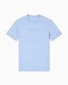 Armani Exchange Regular Fit T-shirt With Round Logo In Blue