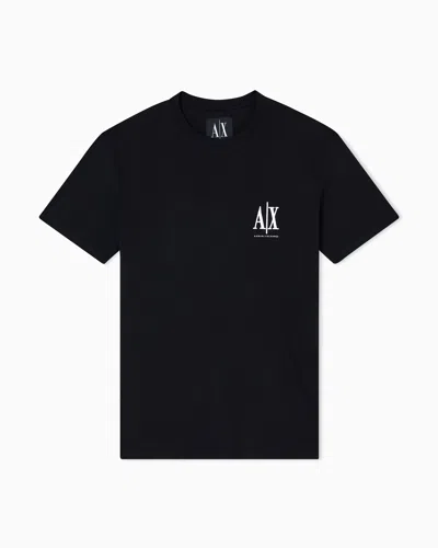 ARMANI EXCHANGE REGULAR FIT T-SHIRT ICON IN COTTON JERSEY WITH LOGO