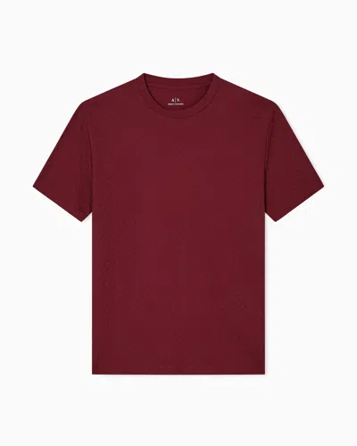 Armani Exchange Regular Fit T-shirts In Burgundy