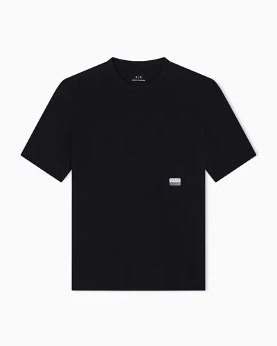 Armani Exchange Regular Fit T-shirts In Black