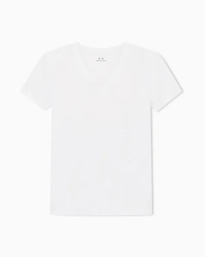 Armani Exchange Regular Fit T-shirts In White