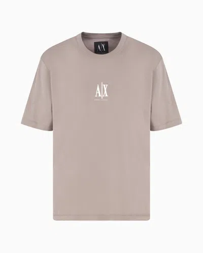Armani Exchange Regular Fit T-shirts In Beige