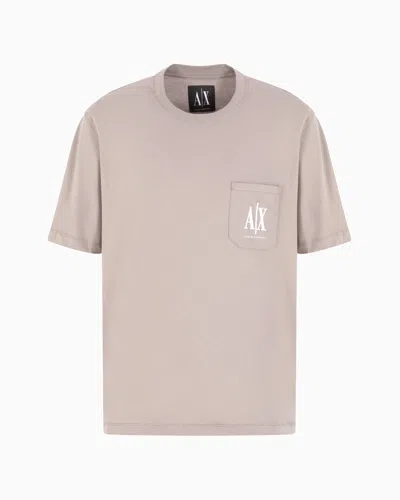 Armani Exchange Regular Fit T-shirts In Beige
