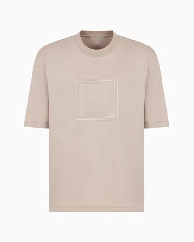 Armani Exchange Regular Fit T-shirts In Beige